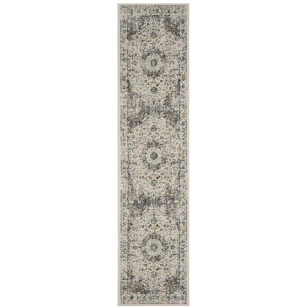 Safavieh Evoke Power Loomed Rectangle Area Rug, Grey and Gold - 2 ft.-2 in. x 11 ft. EVK220B-211